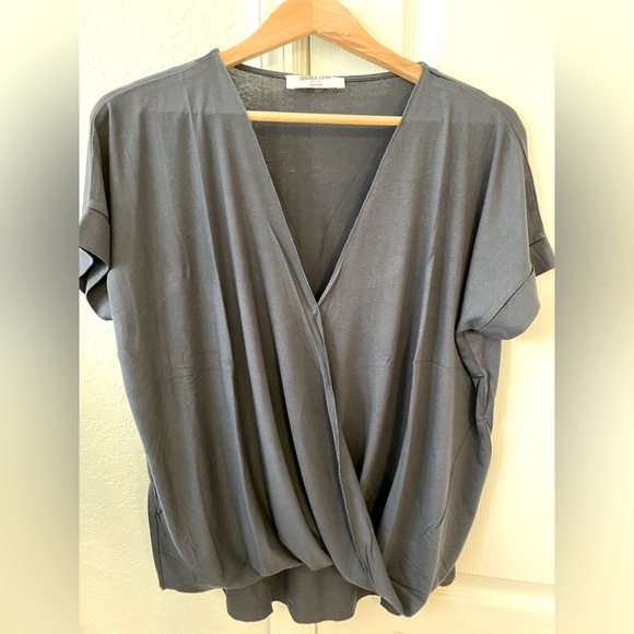 NWT Indigo Blue Wrap Style Top - Picture 2 of 3